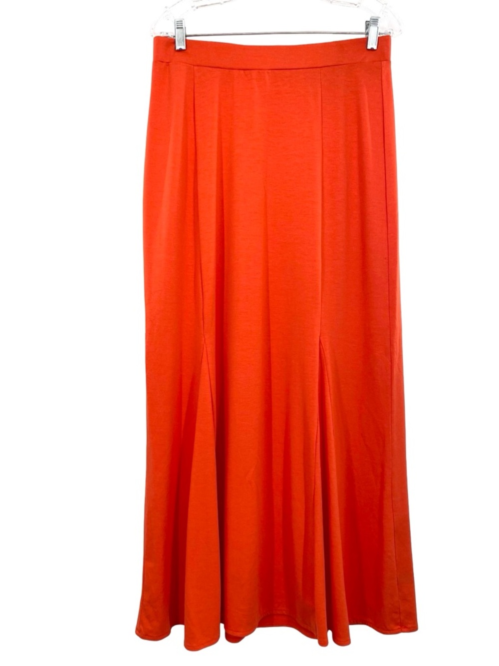 The Limited Orange Jersey Stretch Maxi Skirt Medium Y2K Artsy Flowy
